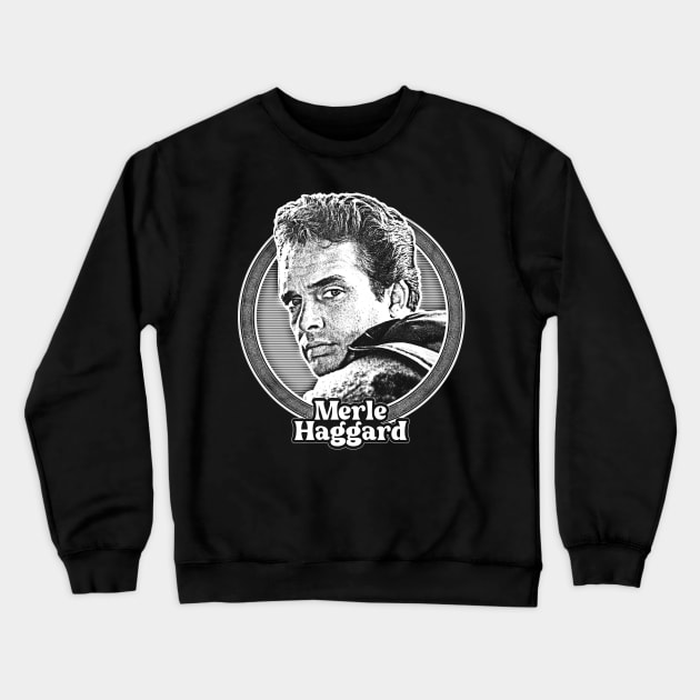 Merle Haggard \/\/ Retro Country Music Fan Design Crewneck Sweatshirt by DankFutura